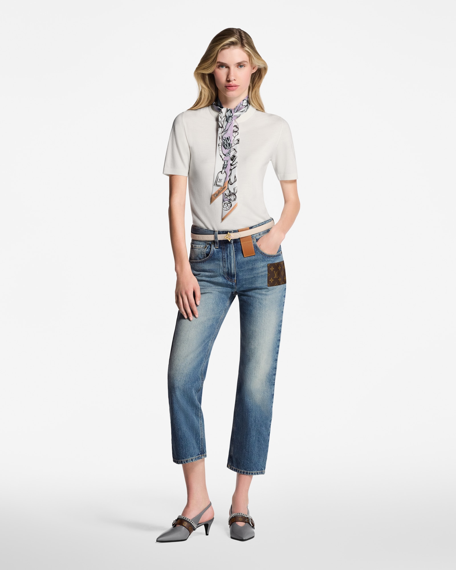 LV FLOWERGRAM 25 MM REVERSIBLE BELT IN BROWN MONOGRAM CALFSKIN GOLD HARDWARE main image 1